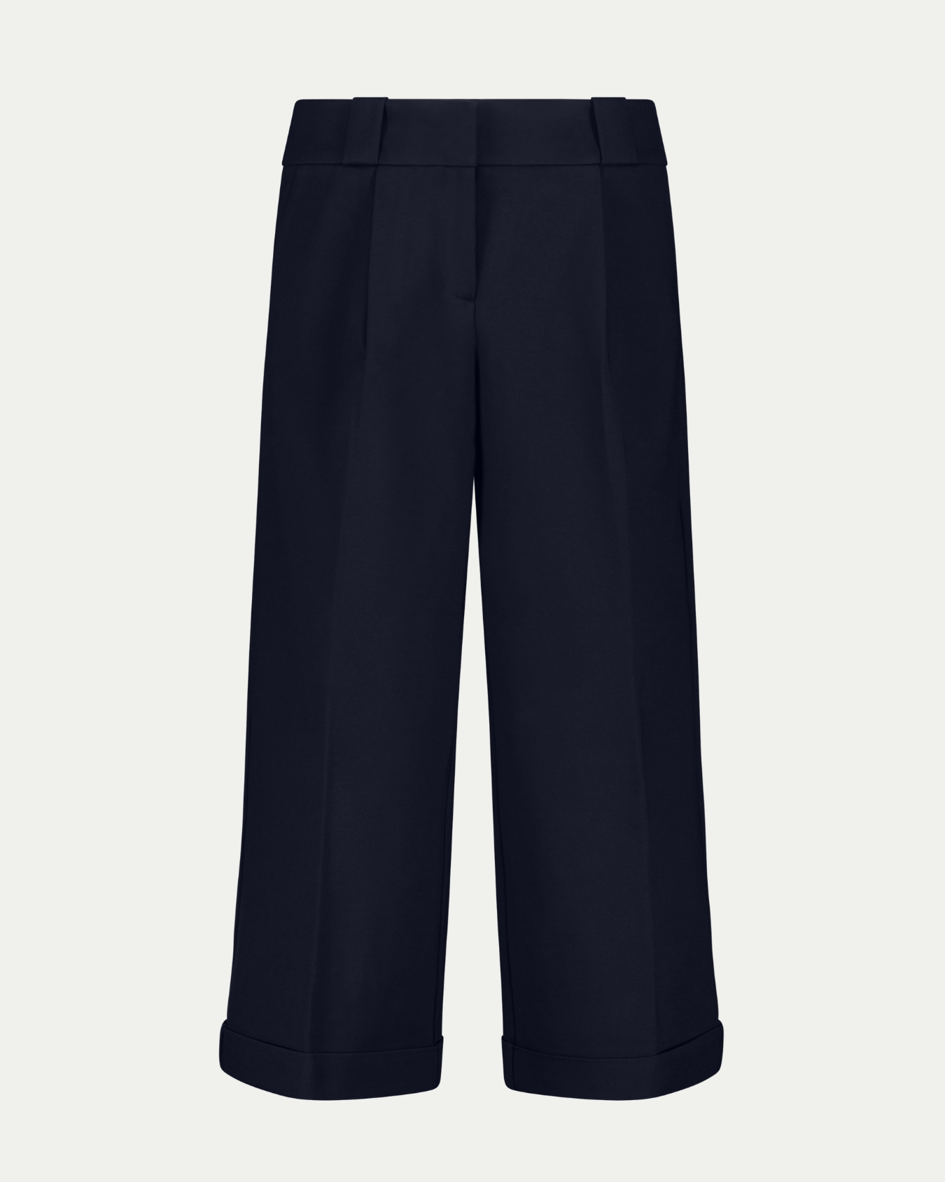 Beverly Navy Cropped Wide-Leg Pants for Women – Classic Six