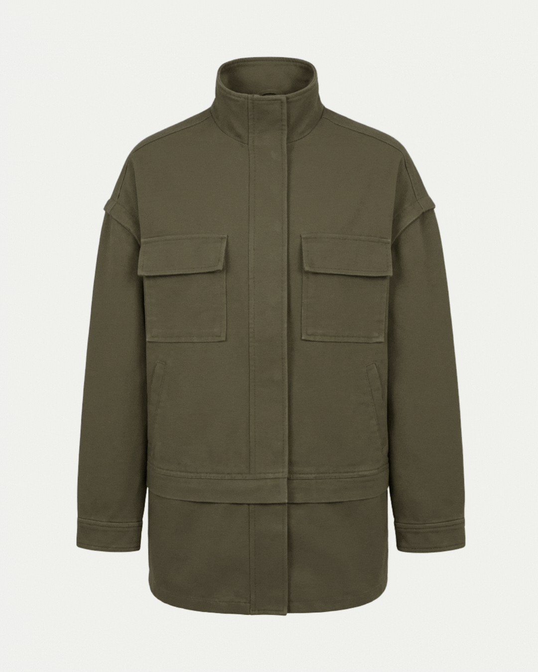 Marlene Convertible Jacket in Army Green | Classic Six