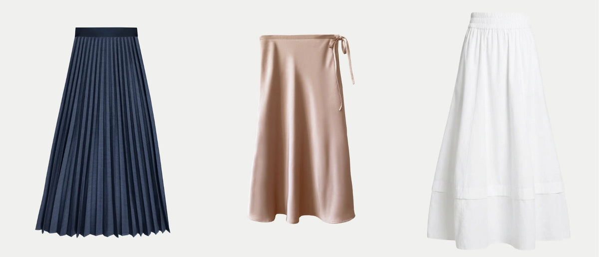 Midi Skirts by Classic Six