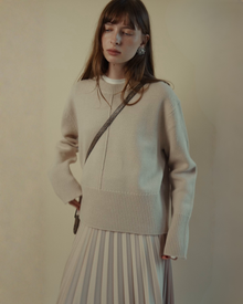 Marilyn Accordion-Pleated Maxi Skirt in Dusty Rose