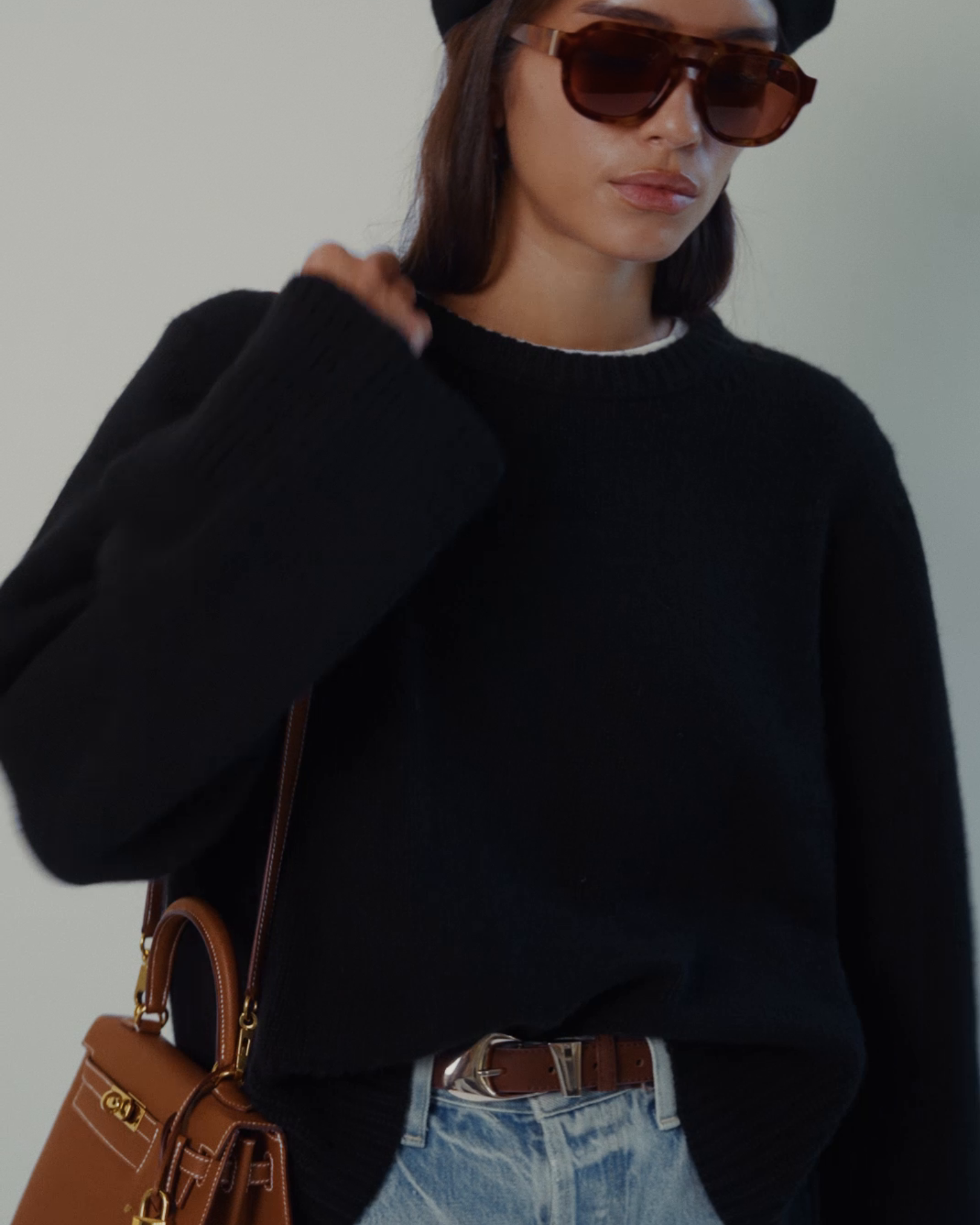 Gloria Convertible Sweater in Black