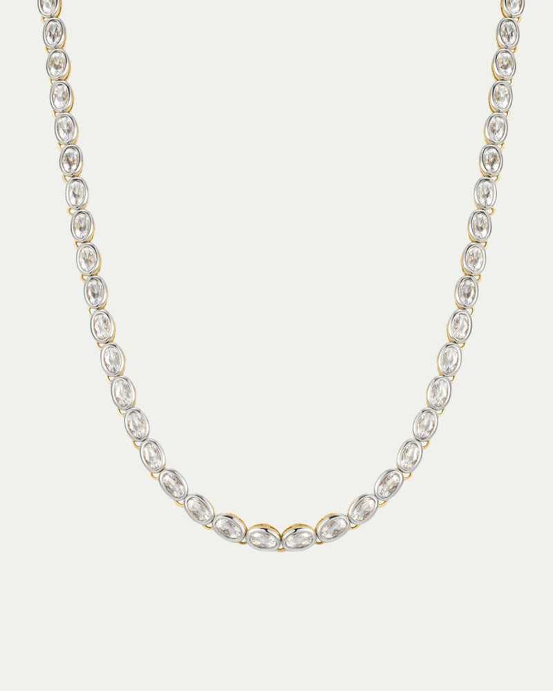 The Palais Tennis Necklace-Gold