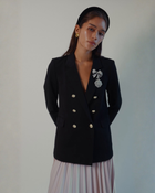 Katharine Double-Breasted Blazer in Black