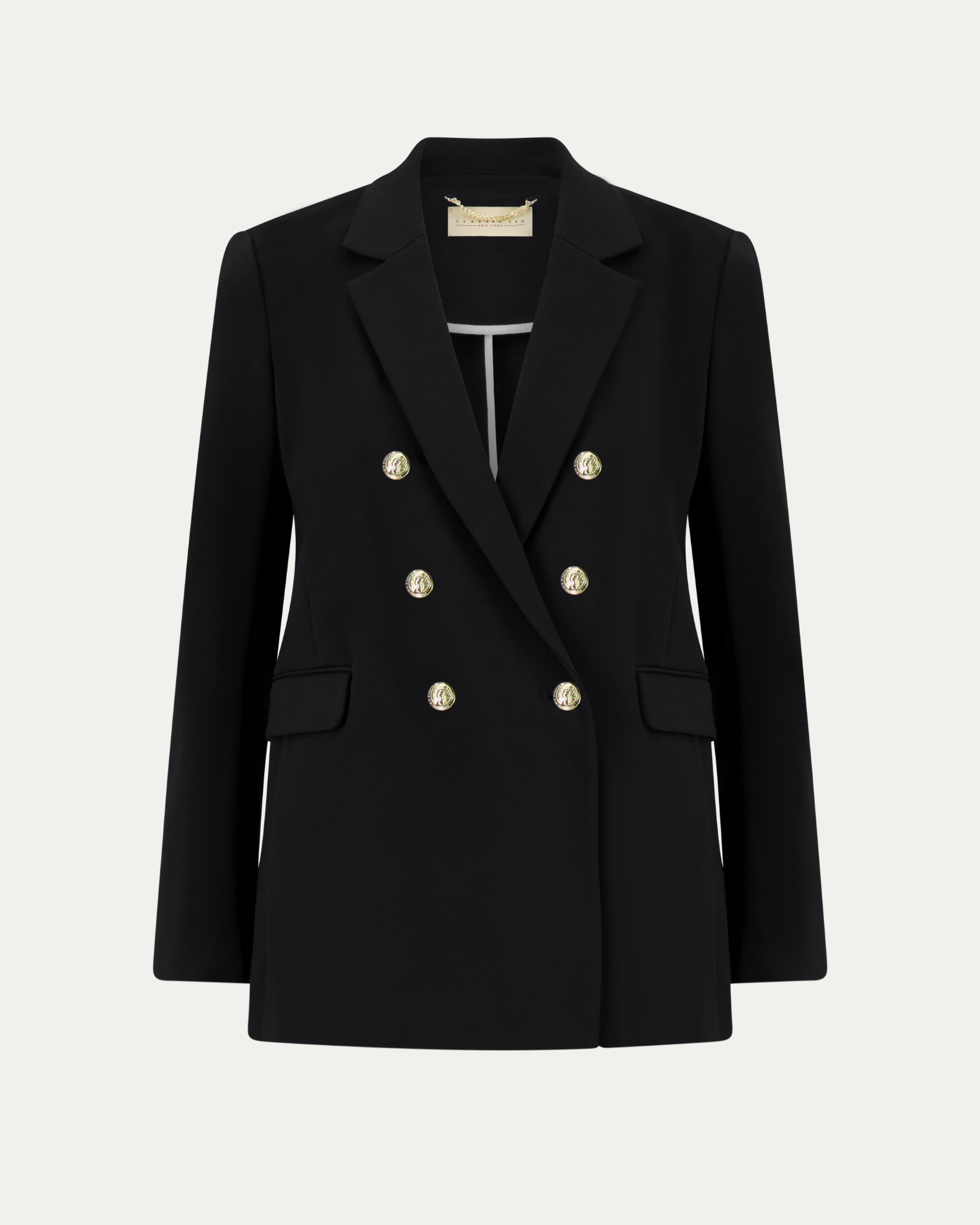 Katharine Double-Breasted Blazer in Black