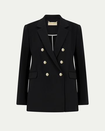 Katharine Double-Breasted Blazer in Black