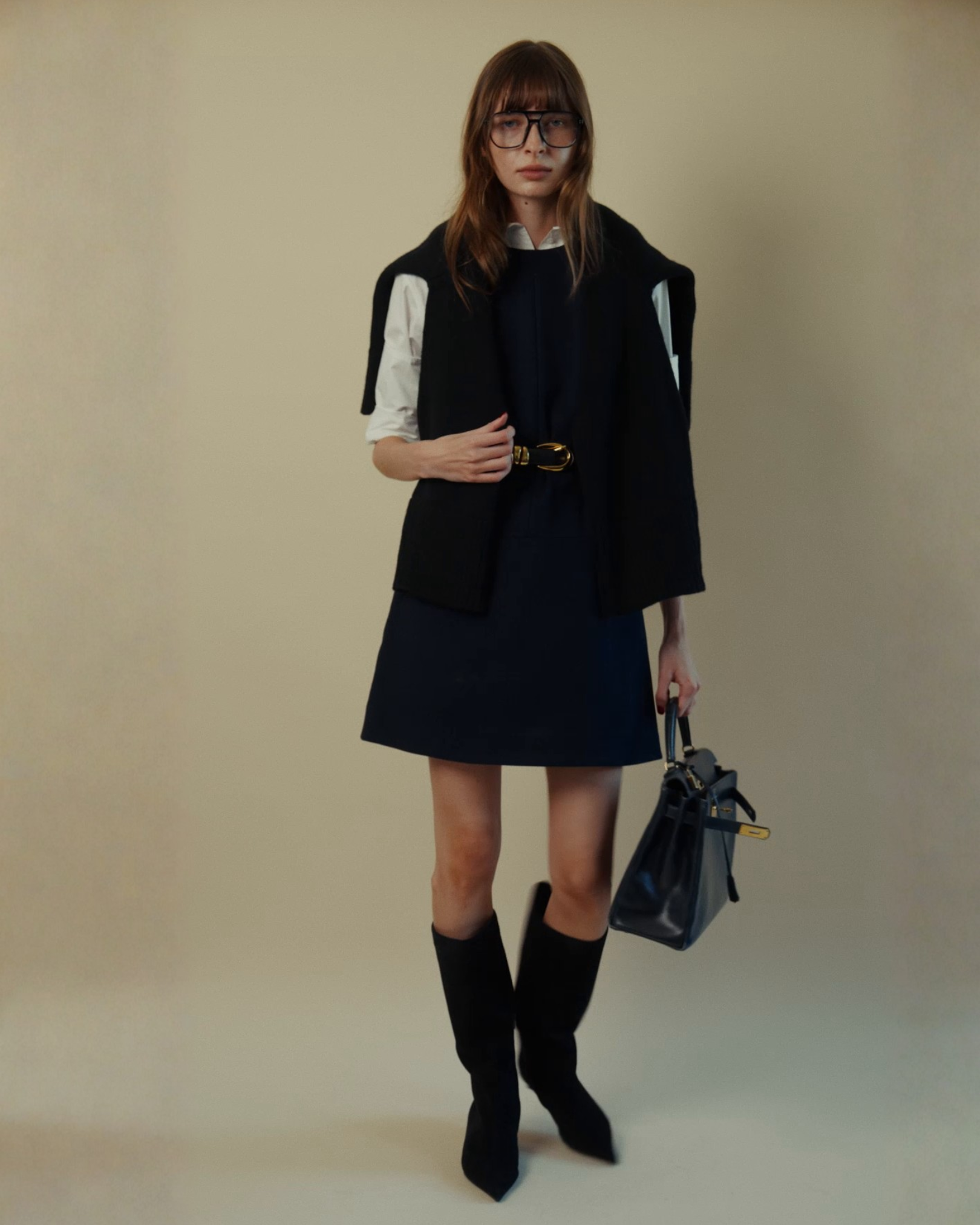 classic six twiggy dress Navy Dress