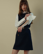 Twiggy Sleeveless Shift Dress in Navy