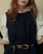 Twiggy Sleeveless Shift Dress in Navy