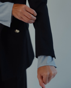 Donna Button-Down Shirt in Blue & White Stripe