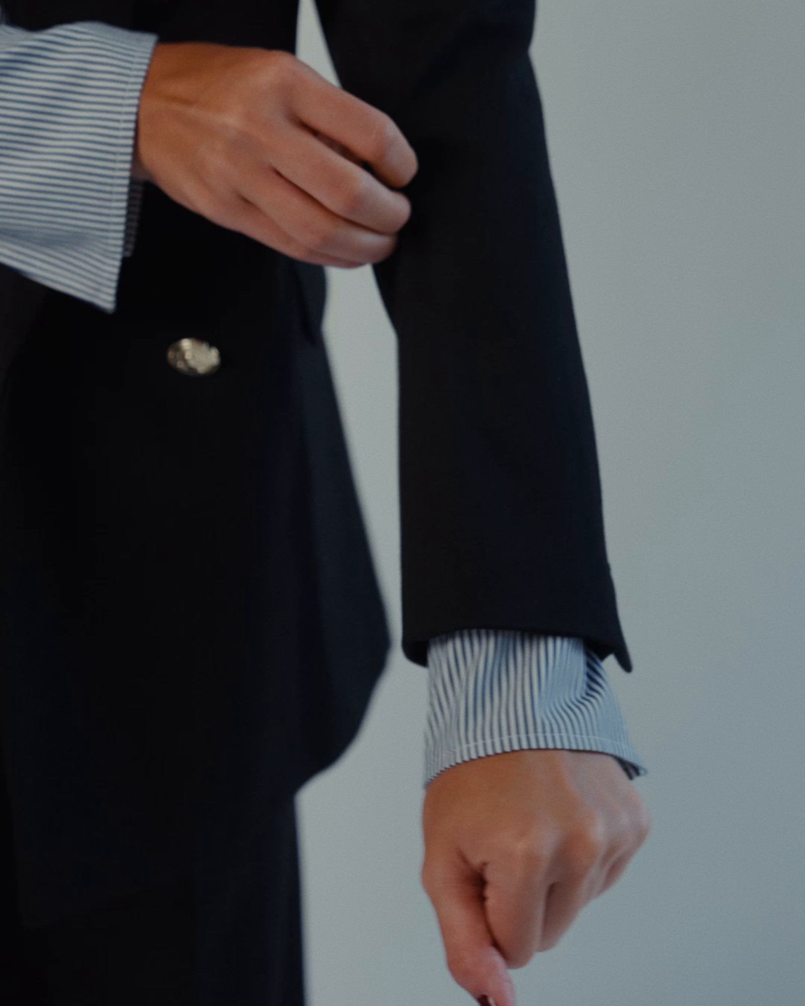 Donna Button-Down Shirt in Blue & White Stripe