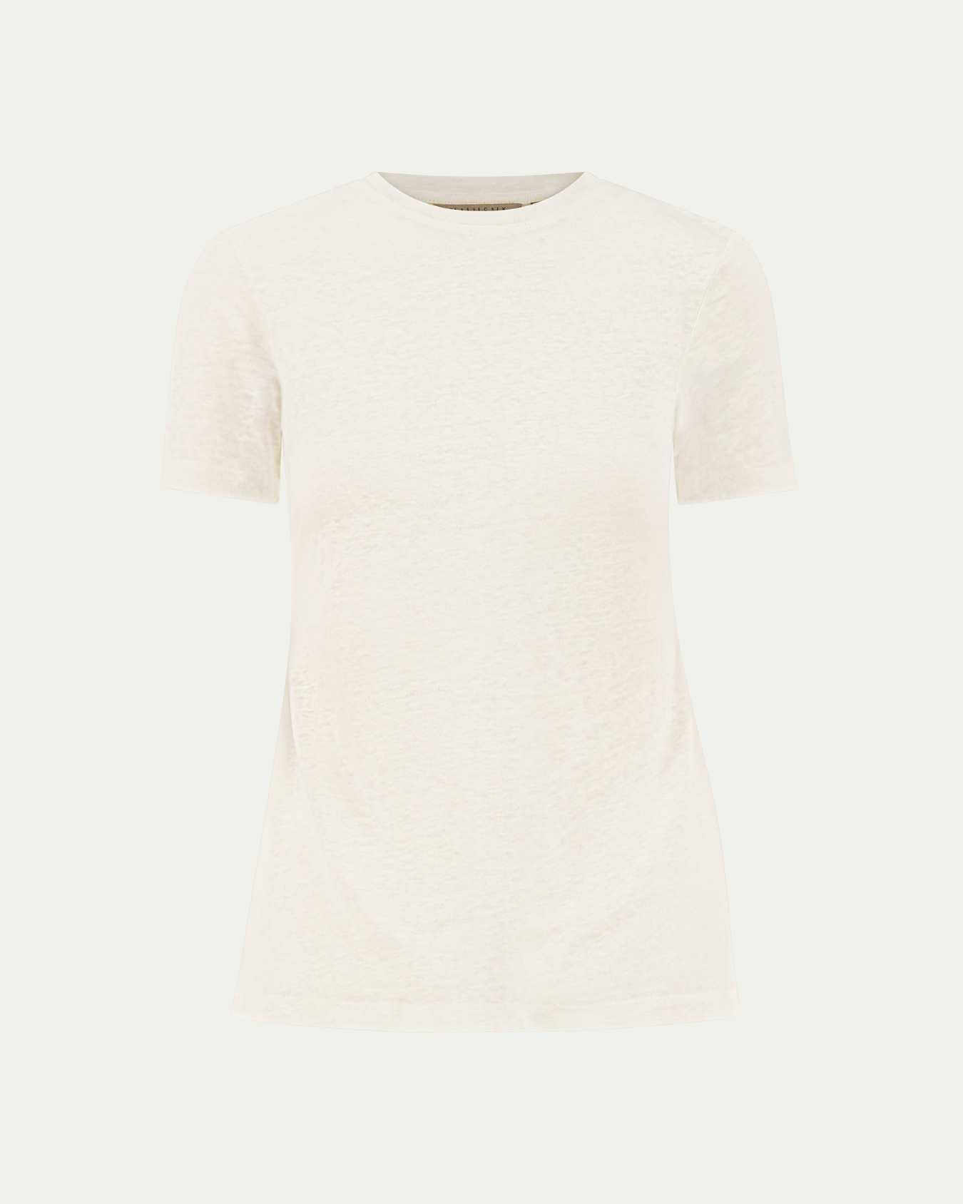 James Linen Crew-Neck Tee in Off-White