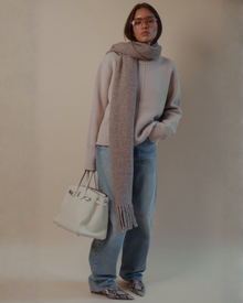 Cary Crew-Neck Sweater in Taupe