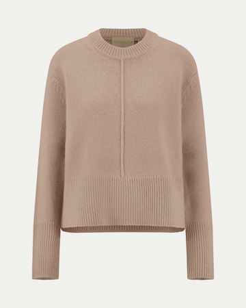 Cary Crew-Neck Sweater in Taupe