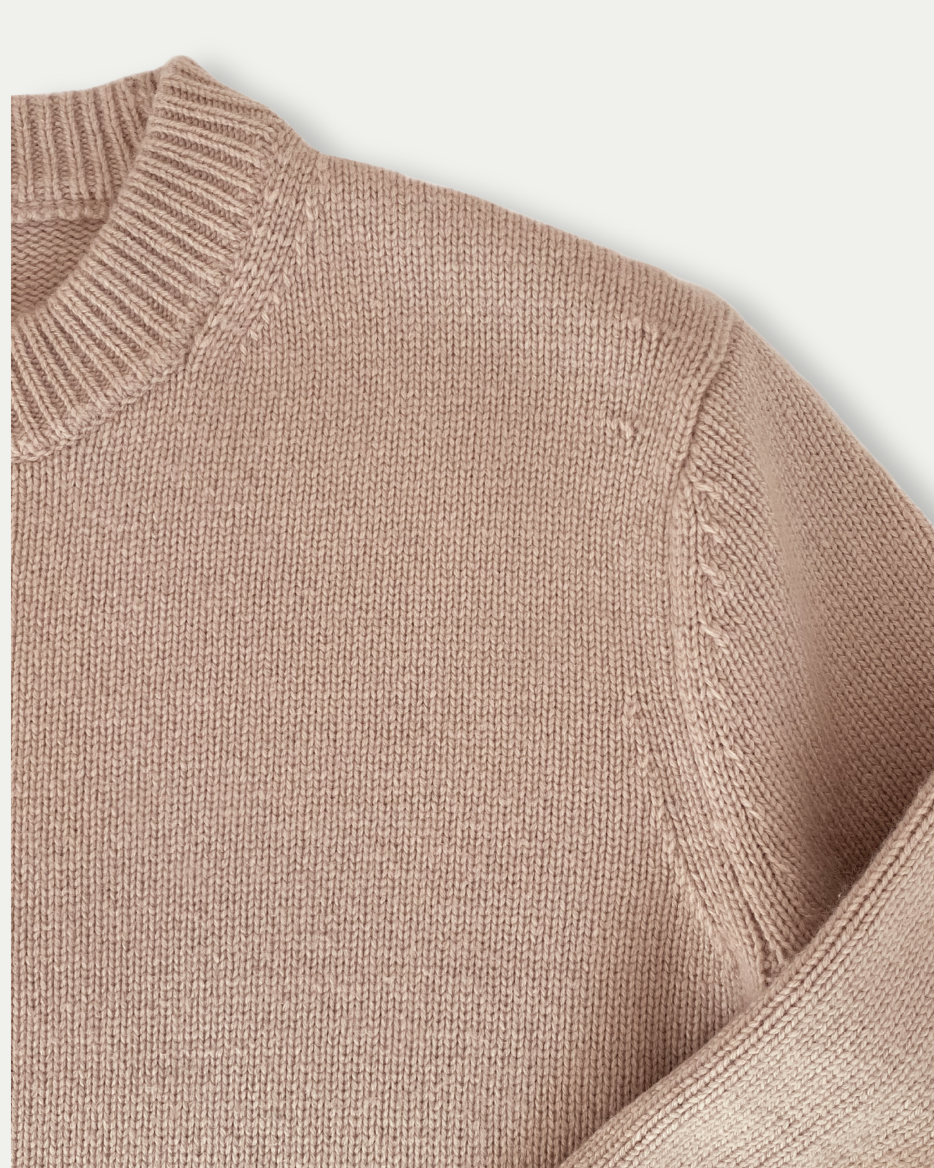 Cary Crew-Neck Sweater in Taupe