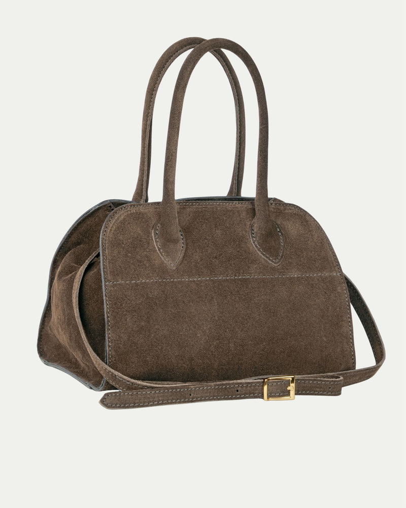 Italian Genuine Suede Top-Handle Bag | Novara