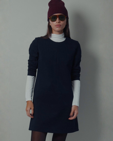 Twiggy Shift Dress in Navy