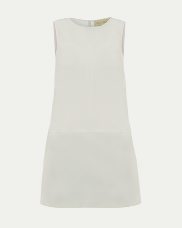 Twiggy Sleeveless Shift Dress Ivory