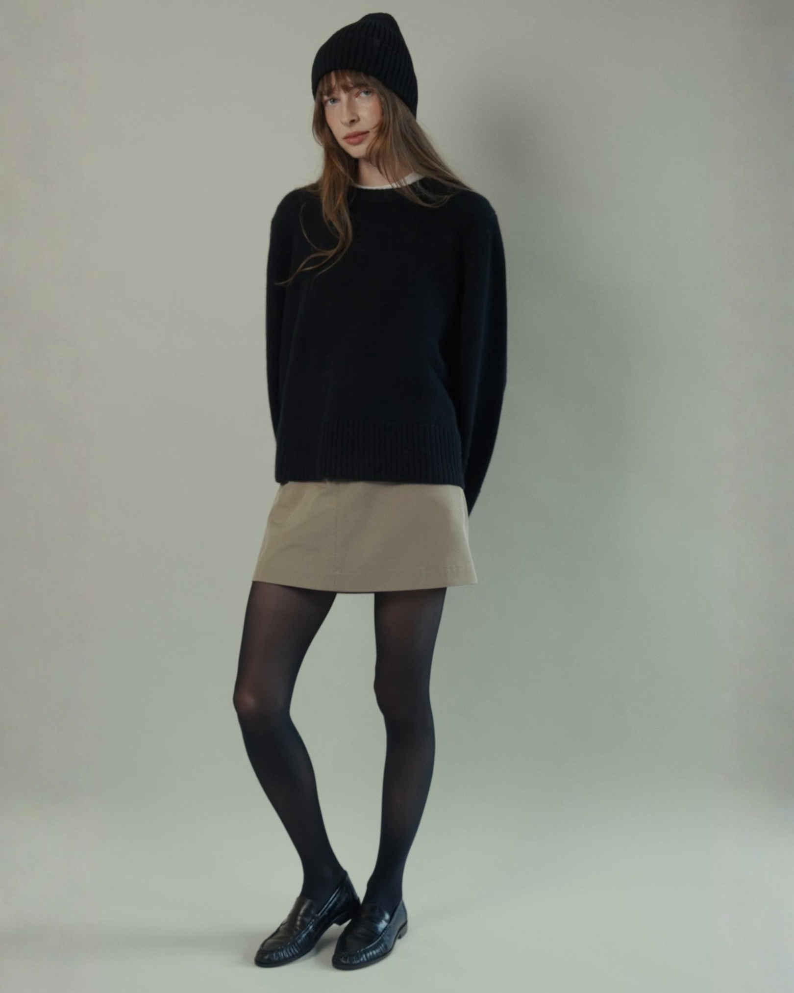 Mary Mini Skirt in Stone Sage