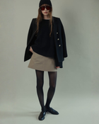 Katharine Double-Breasted Blazer in Black