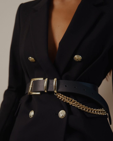 Katharine Double-Breasted Blazer in Black