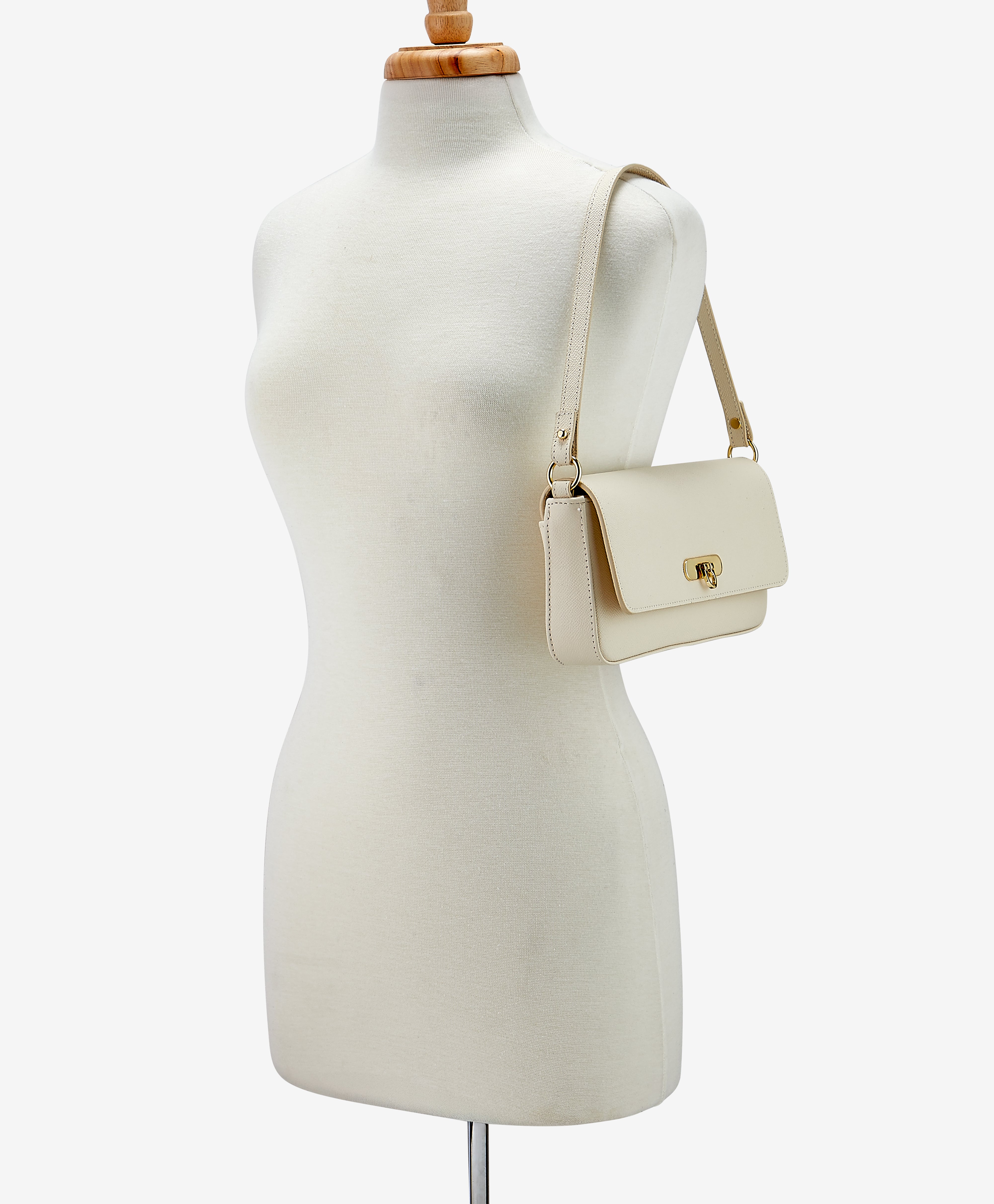 Audrey Structured Leather Shoulder Bag | Classic Six