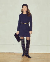 Twiggy Shift Dress in Navy