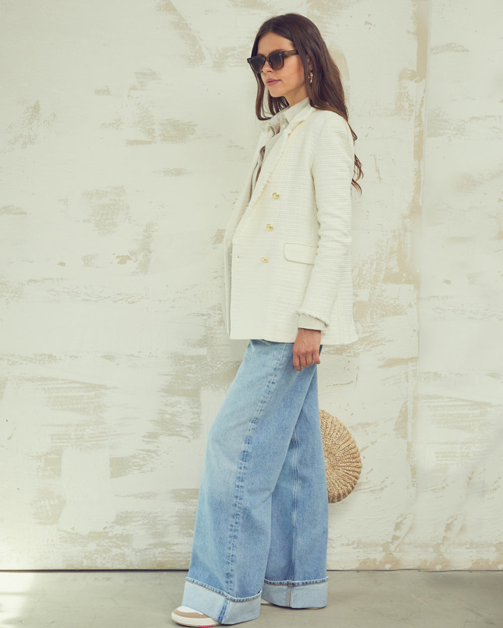 Katharine Blazer in Ivory Tweed Buy Double Breasted Blazer Online Classic Six