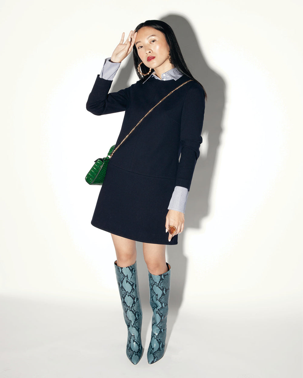 Twiggy Shift Dress in Classic Navy – Classic Six