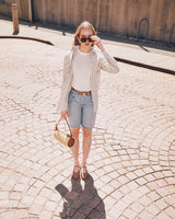 Donna Button-Down Shirt in Stone Sage