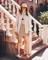 Donna Button-Down Shirt in Stone Sage