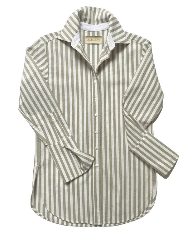 Donna Button-Down Shirt in Stone Sage