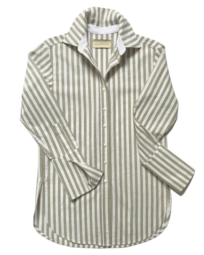 Donna Button-Down Shirt in Stone Sage