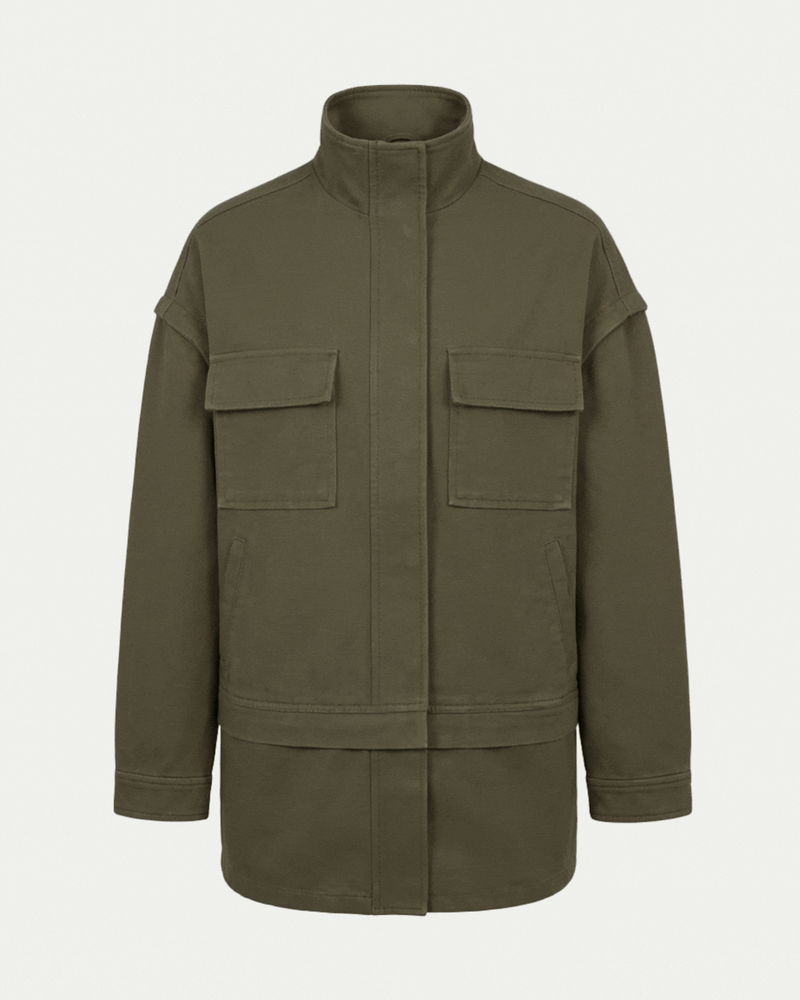 Marlene Convertible Jacket in Army Green
