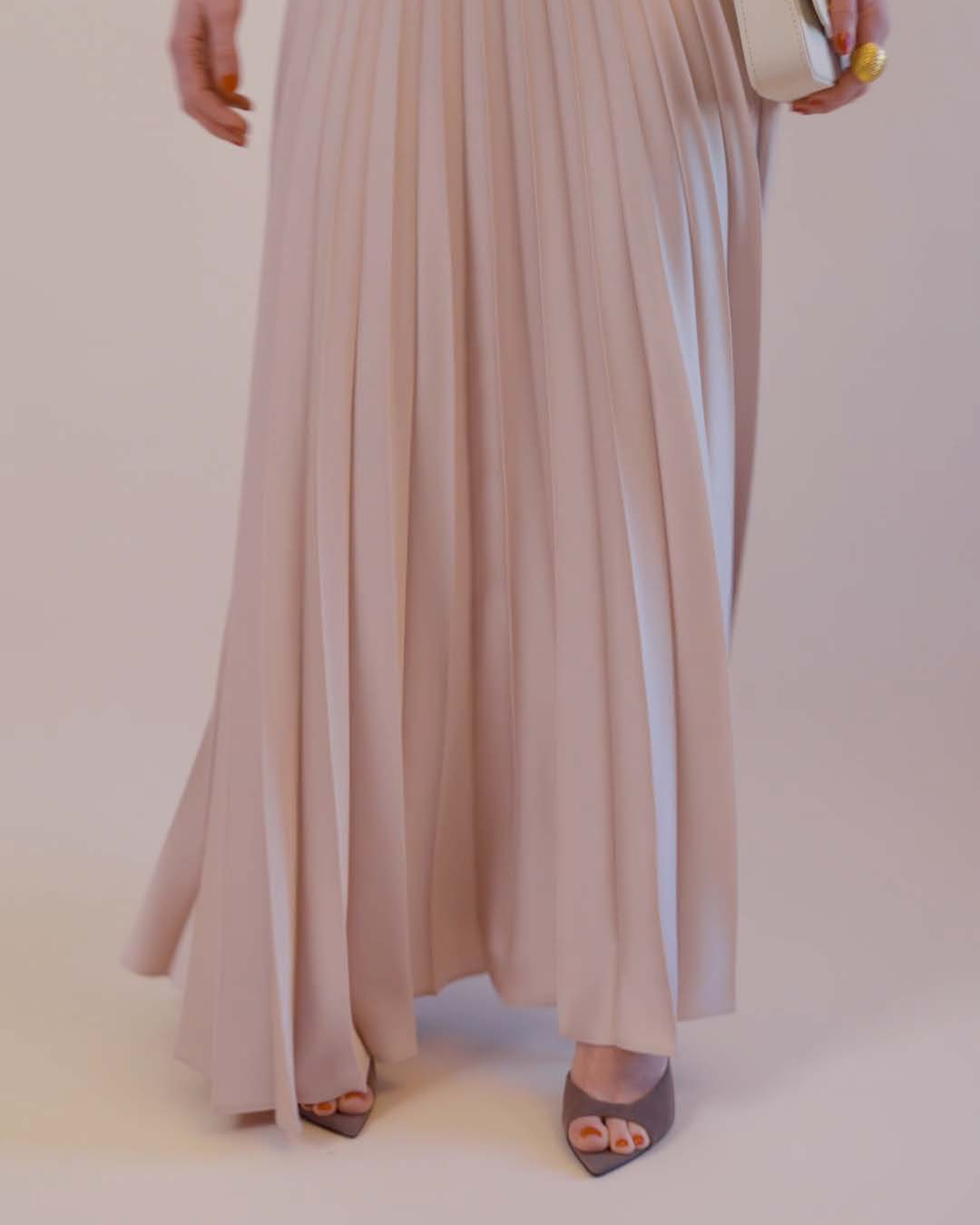 Marilyn Accordion Pleated Skirt in Dusty Rose – Classic Six
