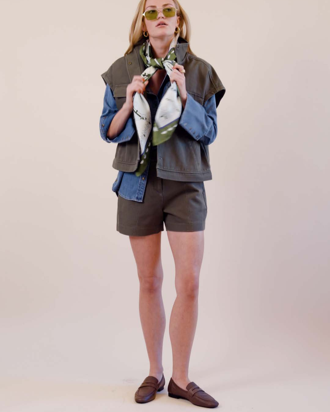 Lauren Shorts in Army Green | Classic Six