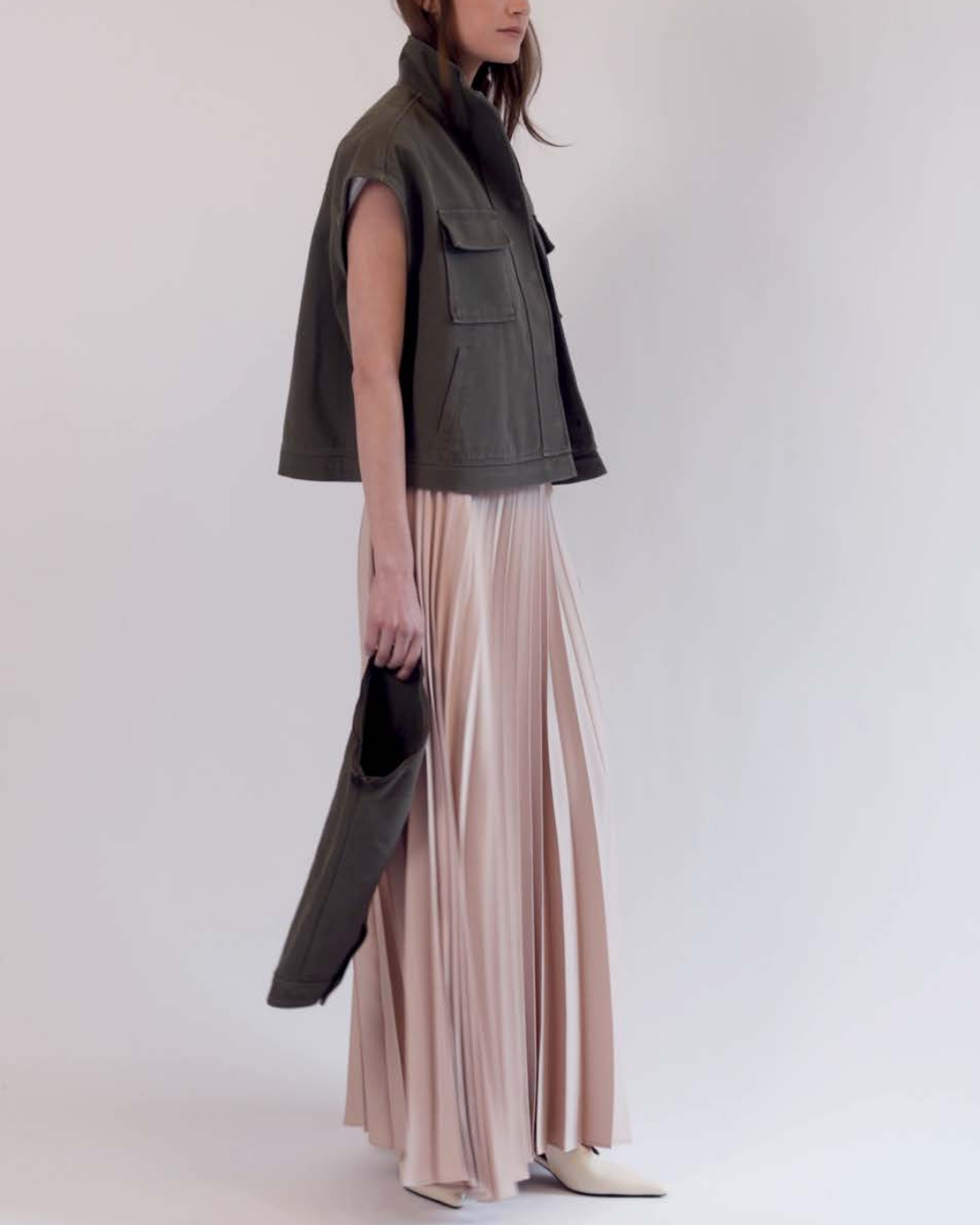 Marilyn Accordion Pleated Skirt in Dusty Rose – Classic Six