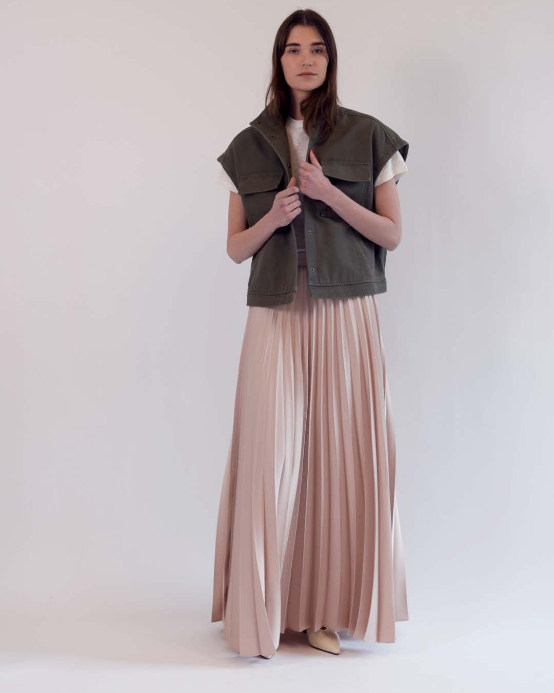 Marilyn Accordion Pleated Skirt in Dusty Rose – Classic Six Marilyn Accordion Pleated Skirt in Dusty Rose – Classic Six