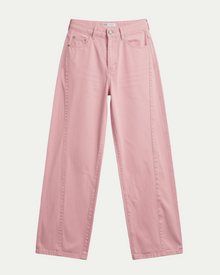 SERAFINA HIGH RISE PINK BARREL LEG JEANS