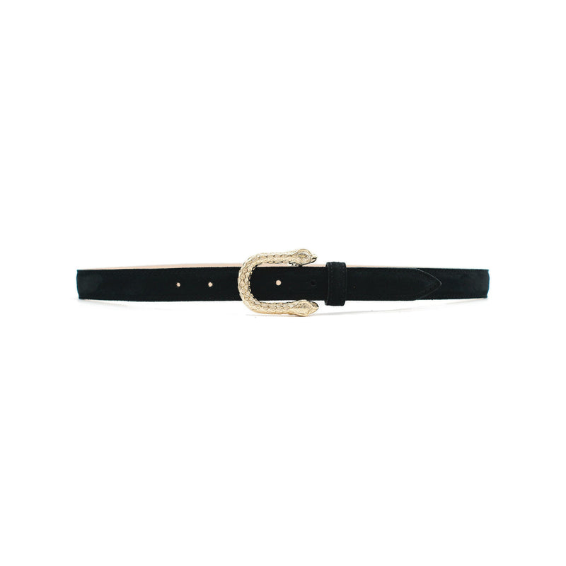 Petra Belt - Black Suede