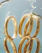 Flex Snake Chain Bracelet- Set of 3 (12mm wide)- Gold