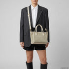 Italian Genuine Suede & Full-Grain Leather Top-Handle Bag | Alba