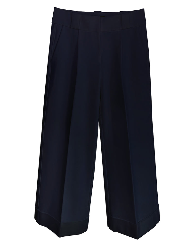 Beverly Wide-leg Pant in Navy