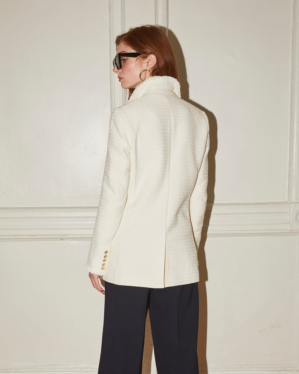 Katharine Blazer in Ivory Tweed Buy Double Breasted Blazer Online Classic Six