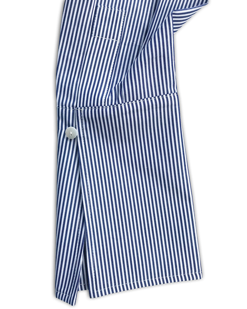 Donna Button-Down Shirt in Blue & White Stripe